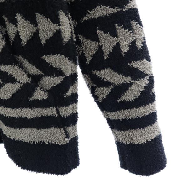 BAREFOOT DREAMS ベアフットドリームス 総柄 長袖 ショールカラー ニットカーディガン S ブラック系 メンズ