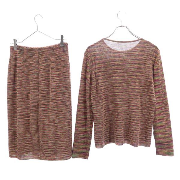 Missoni ミッソーニ イタリア製 総柄 長袖 スカートスーツ 上下 セットアップ 44/42 レディース