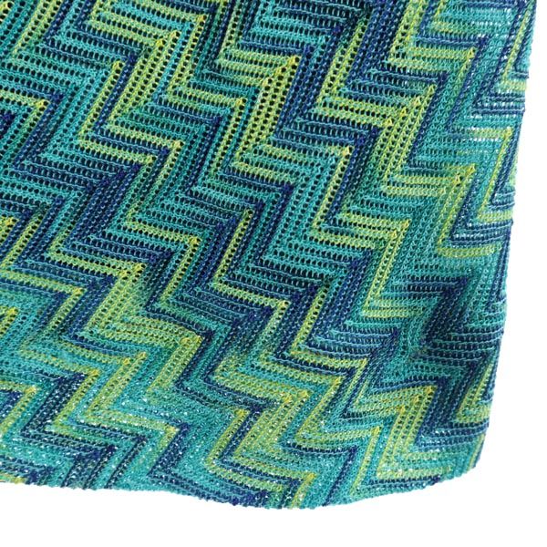 Missoni ミッソーニ イタリア製 総柄 長袖 スカートスーツ 上下 セットアップ 46/44 ブルー系 レディース