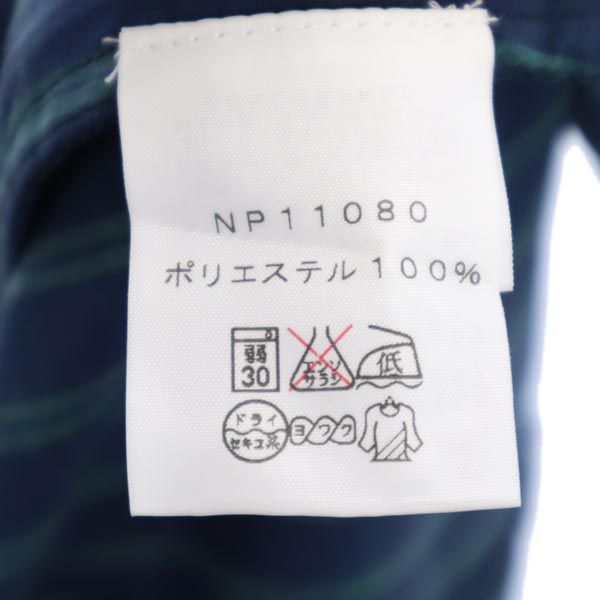 THE NORTH FACE ノースフェイス NP11080 チェック フーデッド ジャケット M ネイビー系 アウトドア 収納ポーチ メンズ