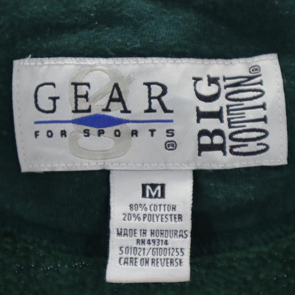 GEAR ギア 90s オールド 長袖 スウェット トレーナー M グリーン系 裏起毛 メンズ