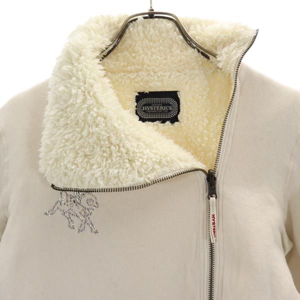 HYSTERICS ヒステリックス 日本製 リバーシブル ボアジャケット FREE ホワイト系 レディース