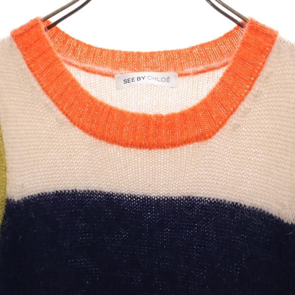 SEE BY CHLOE シーバイクロエ イタリア製 モヘヤブレンド ノースリーブ ニット ワンピース 38 レディース