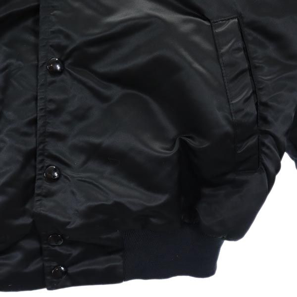 HARTWELL ハートウエル 80s ガムシャラ十勇士 USA製 バックロゴプリント スタジャン M 黒 ナイロン 裏キルティング メンズ