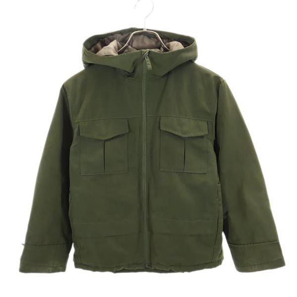 UNIQLO ユニクロ 長袖 ウォームパデット パーカー 140 カーキ 中綿ジャケット キッズ