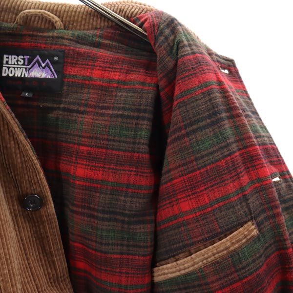 FIRSTDOWN ファーストダウン コーデュロイジャケット M 茶 メンズ