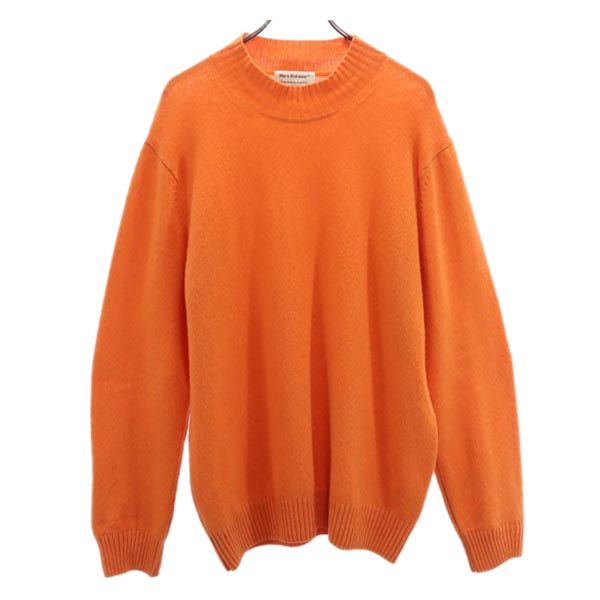 Mars Nnit wear イギリス製 ウール 長袖 セーター XL オレンジ ニット メンズ