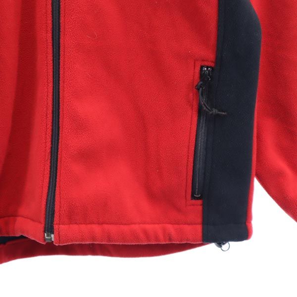 SIERRA DESIGNS シェラデザインズ ロゴ刺繍 フリースジャケット L 赤×黒 メンズ