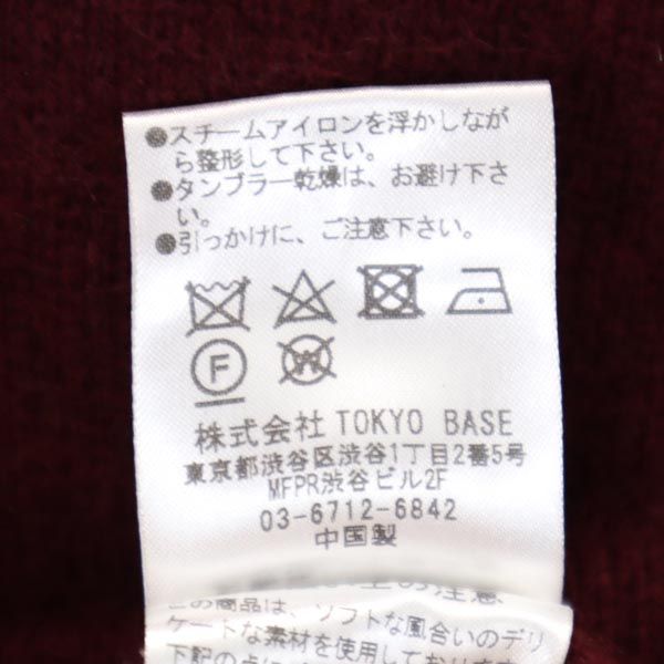 wjk ダブルジェイケイ ウールブレンド 長袖 セーター 1 えんじ ニット メンズ