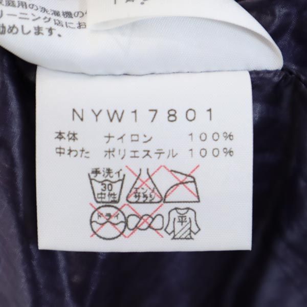 THE NORTH FACE ノースフェイス NYW17801 ロゴ刺繍 中綿ベスト S パープル系 アウトドア レディース