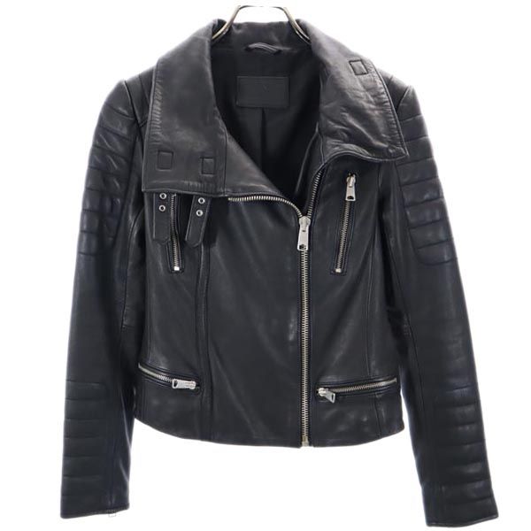 ALLSAINTS オールセインツ 羊革 レザージャケット UK2 黒 本皮 レディース