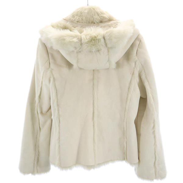 MAX&CO マックスアンドコー フェイク レザージャケット 40 アイボリー レディース