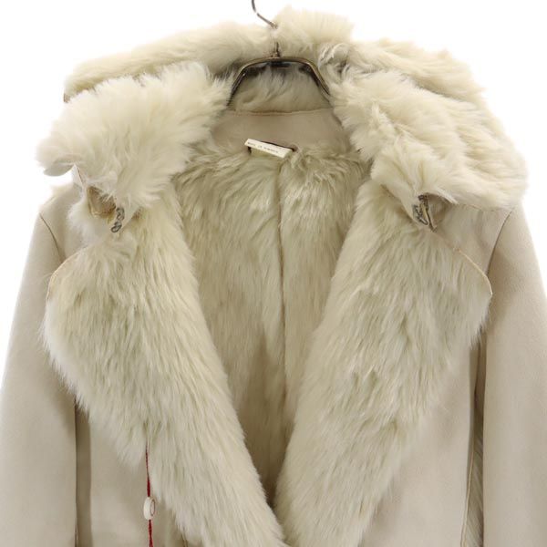 MAX&CO マックスアンドコー フェイク レザージャケット 40 アイボリー レディース