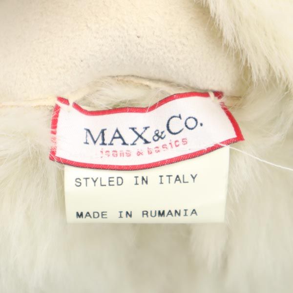 MAX&CO マックスアンドコー フェイク レザージャケット 40 アイボリー レディース