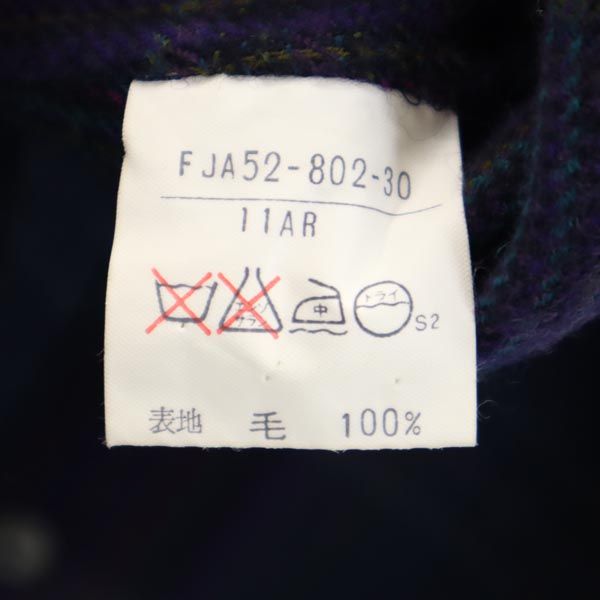 Burberrys バーバリーズ ウール ラペル切替 ダブル ジャケット 11AR ネイビー系 オールド レディース