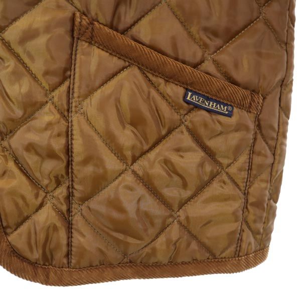 LAVENHAM ラベンハム 英国製 キルティングジャケット 36 ブラウン系 フード レディース