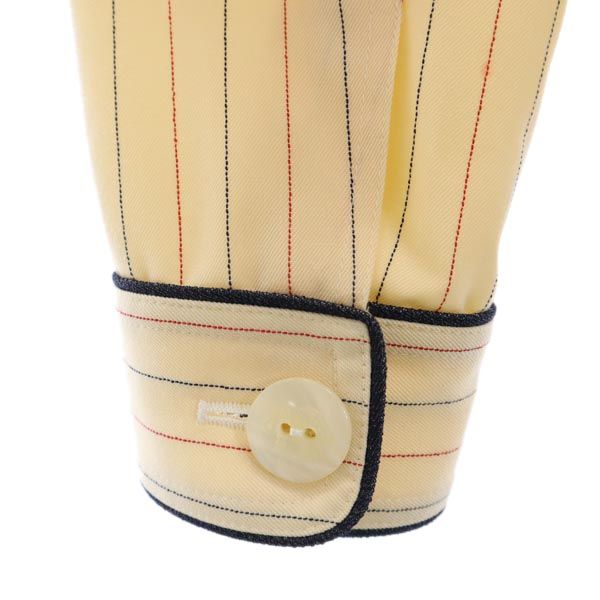 Rene ルネ 日本製 ストライプ柄 テーラードジャケット 36 ベージュ×赤×青 レディース