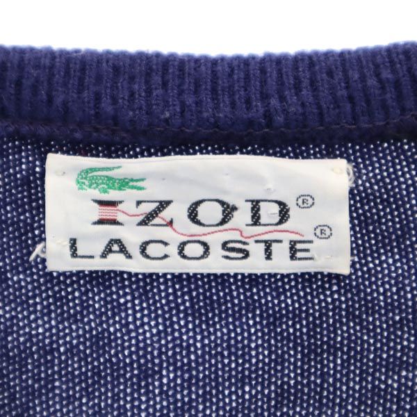 LACOSTE ラコステ 長袖 Vネック セーター ネイビー系 ニット メンズ