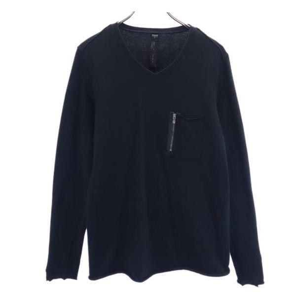 wjk ダブルジェイケイ 日本製 長袖 Tシャツ S 黒系 ロンT メンズ
