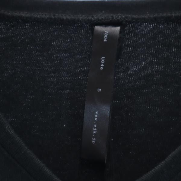 wjk ダブルジェイケイ 日本製 長袖 Tシャツ S 黒系 ロンT メンズ