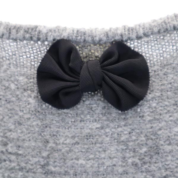 LANVIN ランバン 日本製 モヘヤブレンド 7分袖 チュニック 38 グレー系 レディース