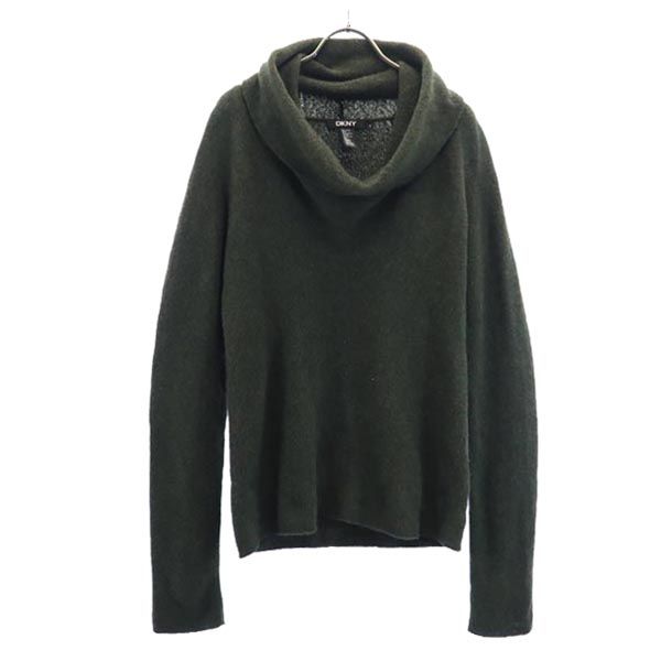 DKNY ディーケーエヌワイ ウールブレンド 長袖 タートルネック ニット S カーキ系 セーター レディース