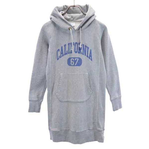 Champion チャンピオン 青単 復刻 長袖 リバースウィーブ スウェット ワンピース XS グレー系 Reverse Weave 裏起毛 レディース