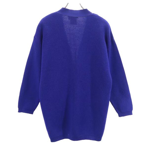 Salvatore Ferragamo サルヴァトーレフェラガモ イタリア製 ウール 長袖 ニットカーディガン XS 青系 レディース