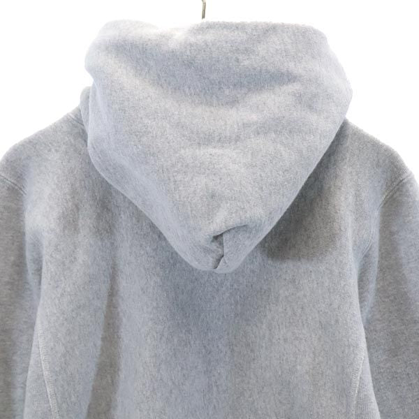 Champion チャンピオン 青単 復刻 ロゴ刺繍 長袖 リバースウィーブ スウェットパーカー S グレー系 プルオーバー トレーナー 裏起毛 メンズ