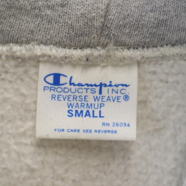 Champion チャンピオン 青単 復刻 ロゴ刺繍 長袖 リバースウィーブ スウェットパーカー S グレー系 プルオーバー トレーナー 裏起毛 メンズ