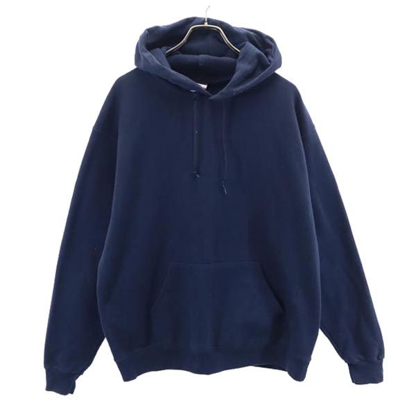 Champion ECO チャンピオン エコ 長袖 スウェットパーカー L 紺系 プルオーバー トレーナー 裏起毛 メンズ