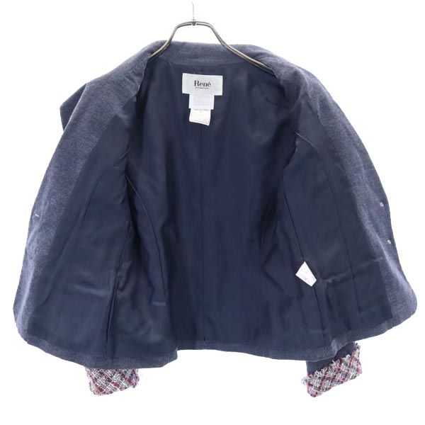 Rene ルネ コーデュロイ テーラードジャケット 36 青系 レディース