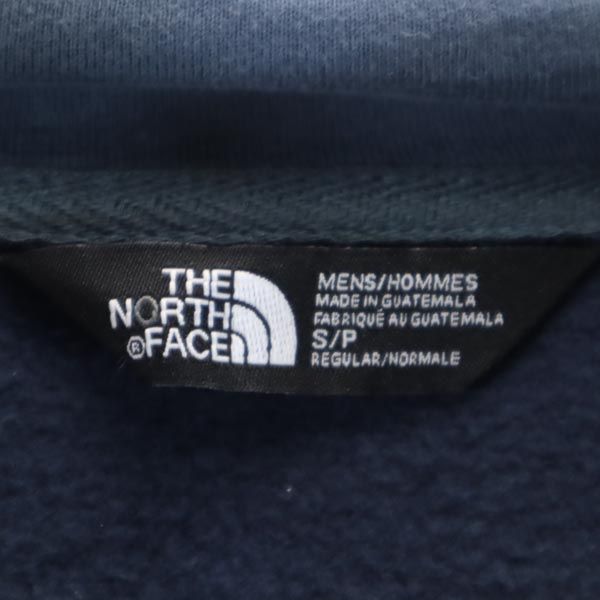 THE NORTH FACE ノースフェイス ロゴプリント 長袖 スウェットパーカー S ネイビー 裏起毛 プルオーバー トレーナー メンズ