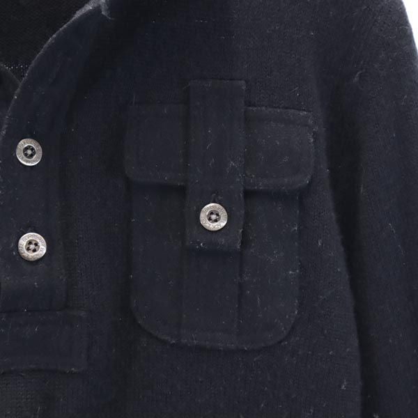 BURBERRY BLACK LABEL バーバリーブラックレーベル 三陽商会 ウールブレンド 長袖 ニット 2 ブラック系 セーター メンズ