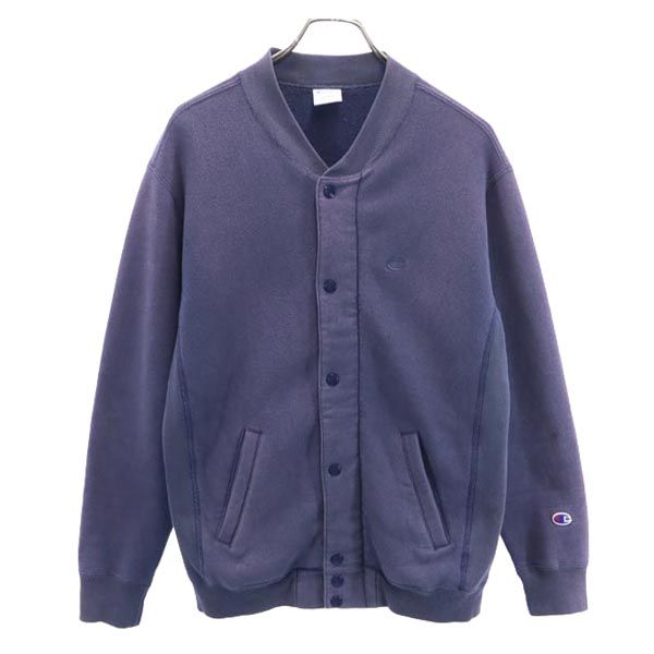 Champion チャンピオン 青単 復刻 スウェット ジャケット M ネイビー系 裏起毛 メンズ