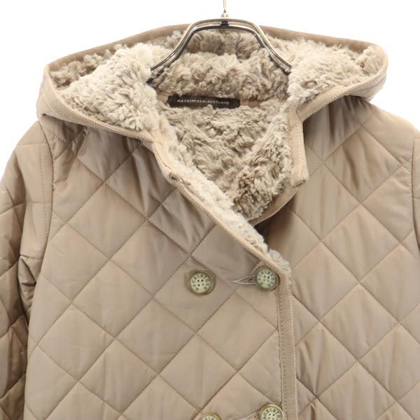 Mackintosh マッキントッシュ イギリス製 ジャケット 34 ベージュ 裏ボア フード付 レディース