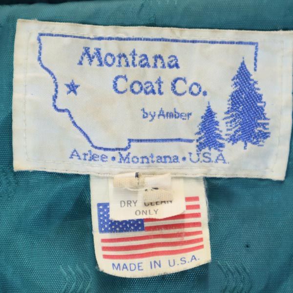 Montana Coat by Amber 90s オールド レザー切替 ニット ジャケット M 本革 本皮 メンズ