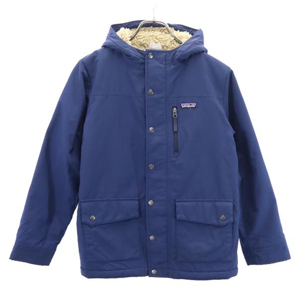 patagonia パタゴニア 68460 ナイロンジャケット L12 ネイビー アウトドア 裏ボア キッズ