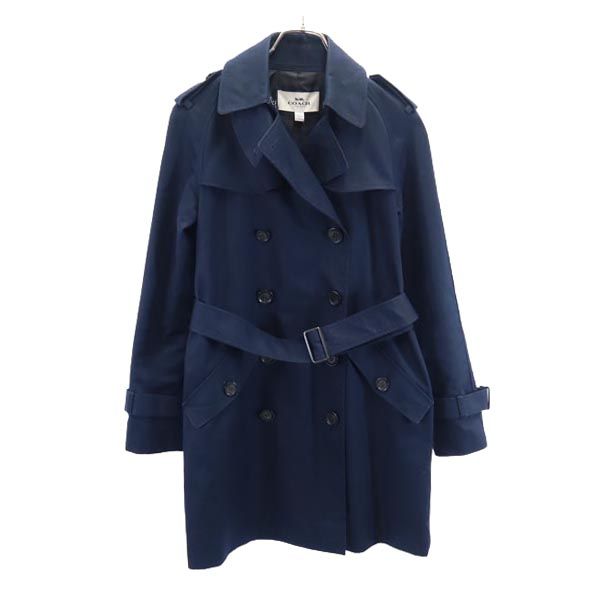 COACH コーチ トレンチコート XXS ネイビー レディース