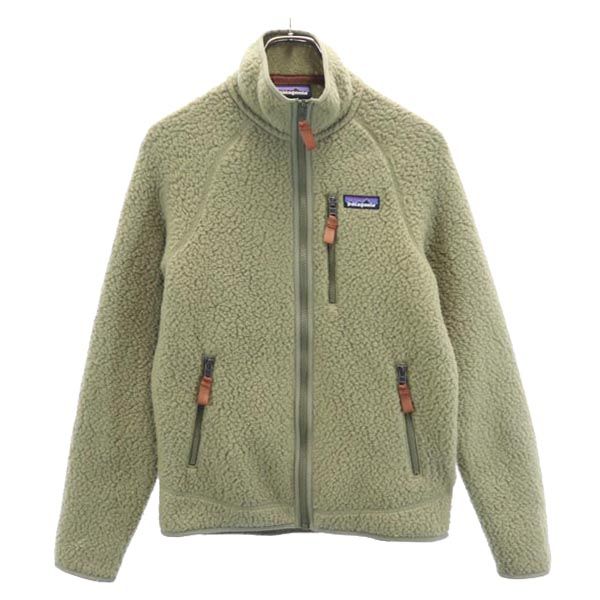patagonia パタゴニア 22801 ボア ボア フリースジャケット XS カーキ系 アウトドア 裏メッシュ メンズ