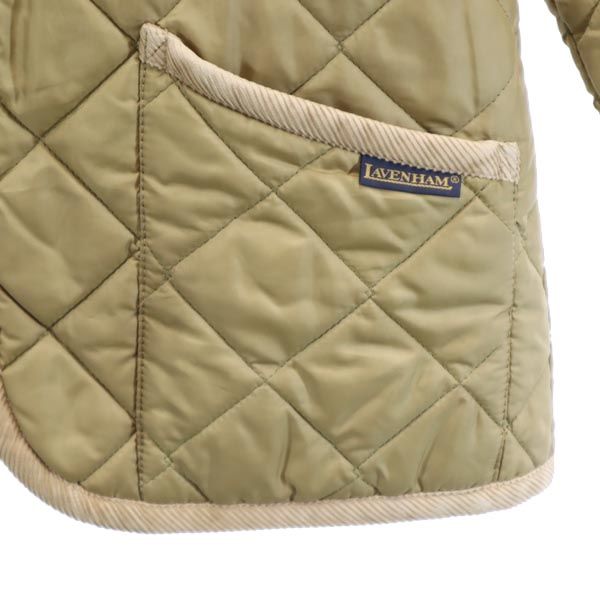 ラベンハム イギリス製 キルティングジャケット 36 ベージュ系 LAVENHAM 中綿 レディース