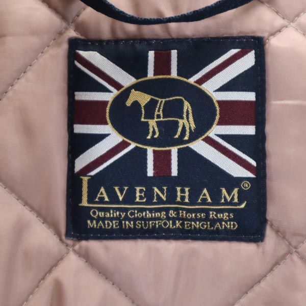 ラベンハム イギリス製 キルティングジャケット 36 ベージュ系 LAVENHAM 中綿 レディース