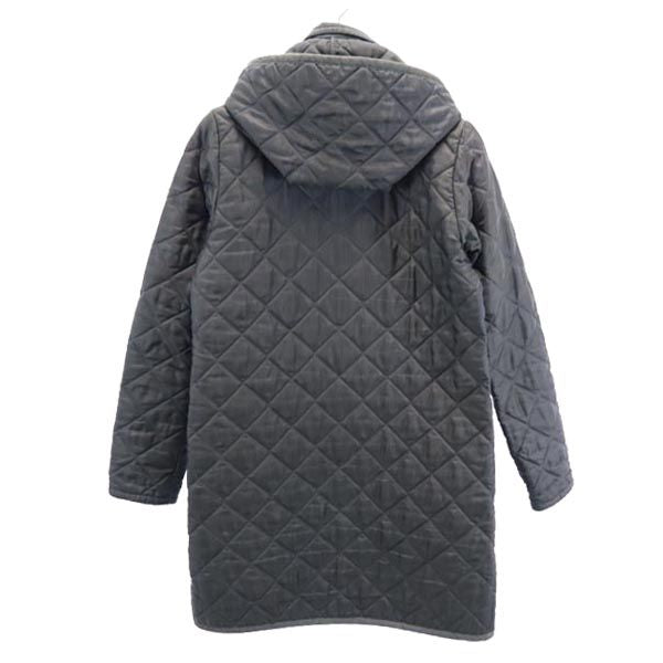 LAVENHAM ラベンハム イギリス製 コーデュロイ切替 コーデュロイ切替 キルティングジャケット 38 グレー系 中綿 レディース