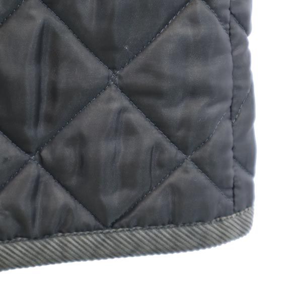 LAVENHAM ラベンハム イギリス製 コーデュロイ切替 コーデュロイ切替 キルティングジャケット 38 グレー系 中綿 レディース