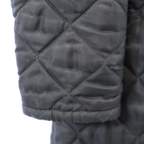LAVENHAM ラベンハム イギリス製 コーデュロイ切替 コーデュロイ切替 キルティングジャケット 38 グレー系 中綿 レディース