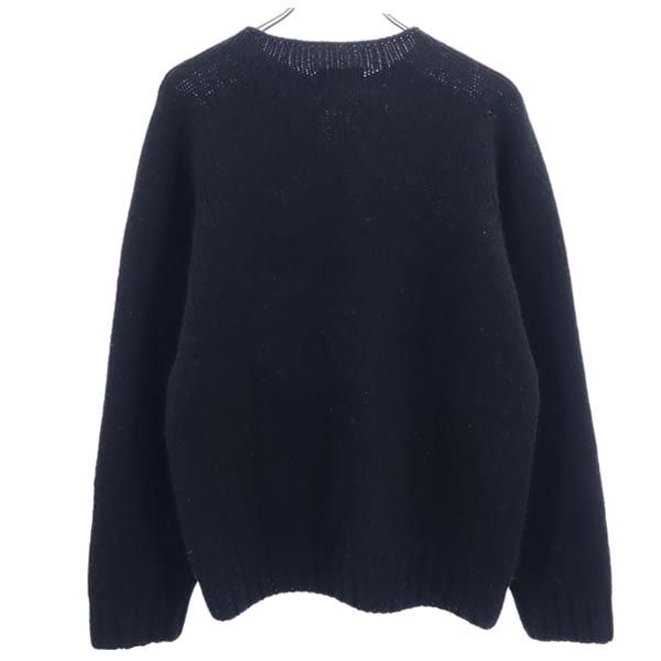 INVERALLAN インバーアラン 英国製 ウール 長袖 セーター 40 ブラック系 ニット メンズ