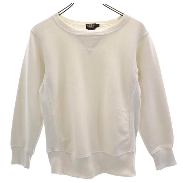 RRL ダブルアールエル 1ツ星 長袖 スウェット トレーナー 1 ホワイト系 裏起毛 RALPH LAUREN メンズ