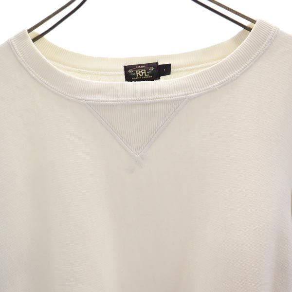 RRL ダブルアールエル 1ツ星 長袖 スウェット トレーナー 1 ホワイト系 裏起毛 RALPH LAUREN メンズ