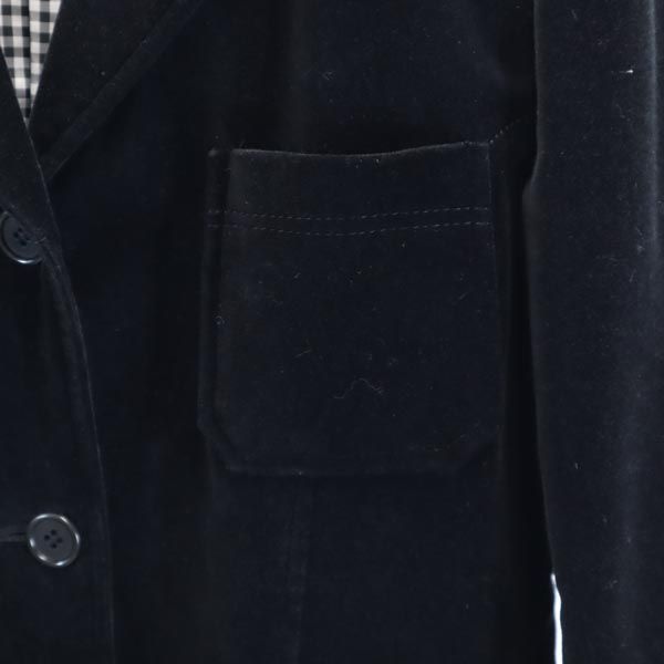 Paul Smith JEANS ポールスミスジーンズ ベロア調 テーラードジャケット 40 黒 レディース