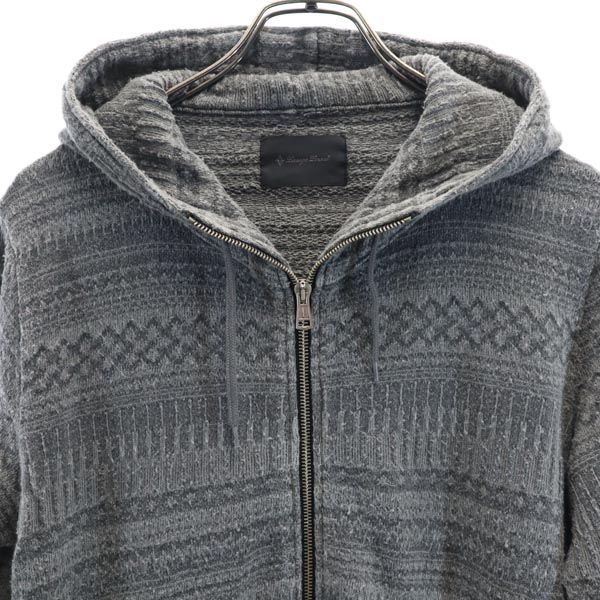 LOUNGE LIZARD ラウンジリザード 日本製 長袖 ジップパーカー 2 グレー系 メンズ